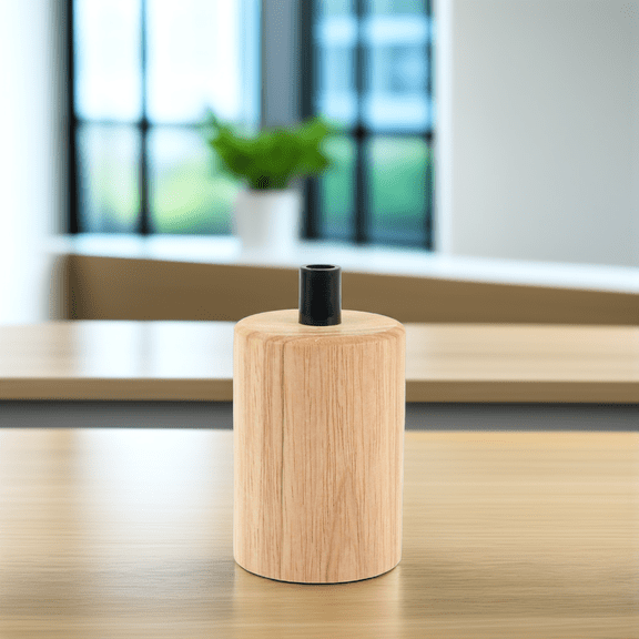 Phenofice Ivory Wood E27 Light Socket Adapter - Safe, Durable, and Easy to Install