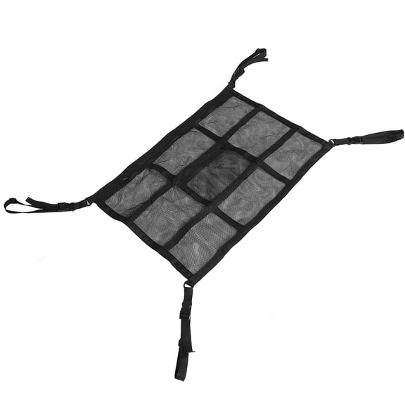 Phenofice Easy Install Car Roof Cargo Net with Dual Pockets and Zipper for Truck and SUV