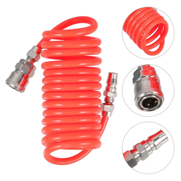 Phenofice Flexible Red Air Hose Extension with Swivel Ends for Home Use Durable Air Compressor Accessory
