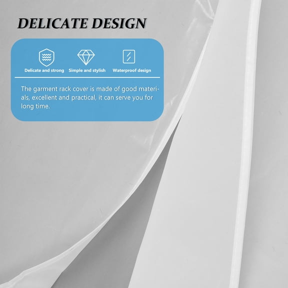 Phenofice Garment Rack Protector Transparent Clothes Cover with Simple Installation Feature