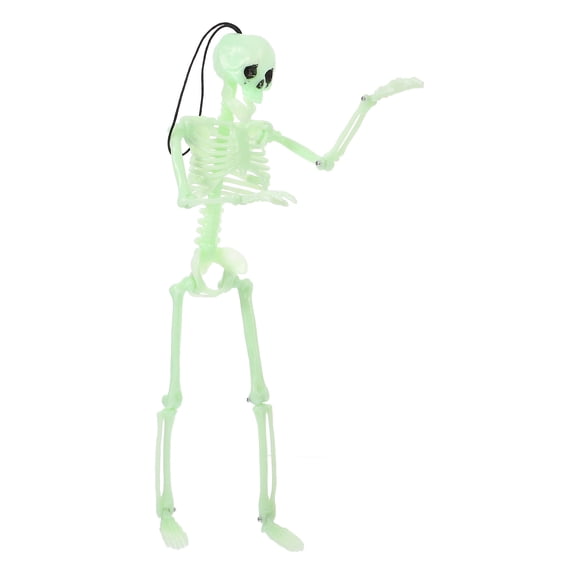 Phenofice Green Plastic Glow-in-The-Dark Skeleton for Haunted House Decor