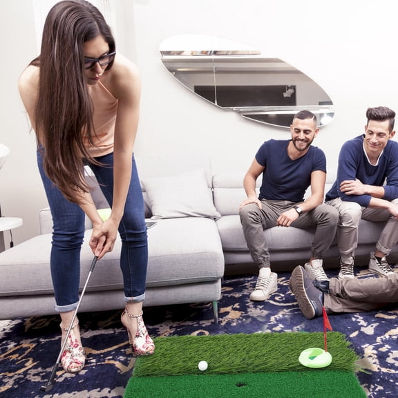 Phenofice Golf Putting Mat for Indoor Putting and Chipping Practice, Green, Lightweight Design, Simple Setup