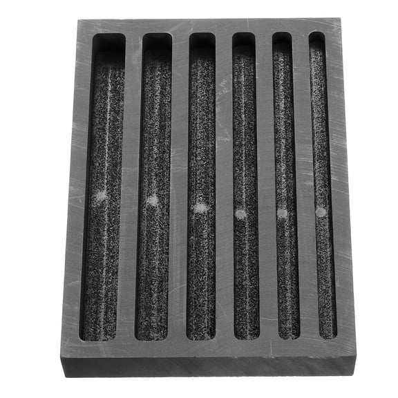 Phenofice Graphite Casting Ingot Mold, 6-Groove Crucible for Gold Making
