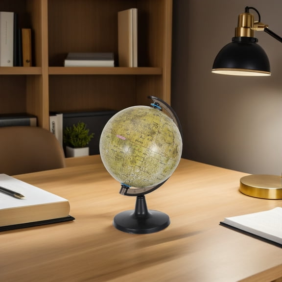 Phenofice Printed Lunar Globe Rotating Globe with Stable Base Educational Model