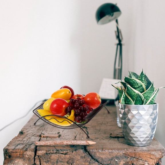 Phenofice Home Iron Fruit Tray for Kitchen Rust Resistance 1Pc