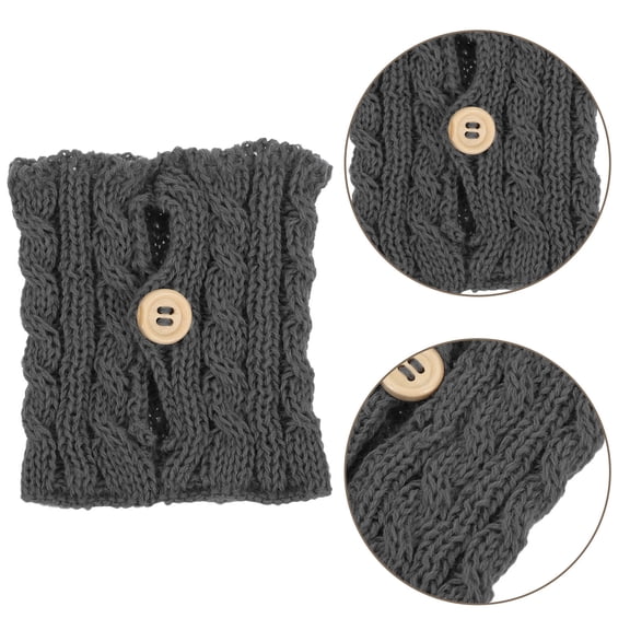 Phenofice Knitted Mug Cozy Sleeves Grey Heat Protection for Coffee Mugs and Teacups
