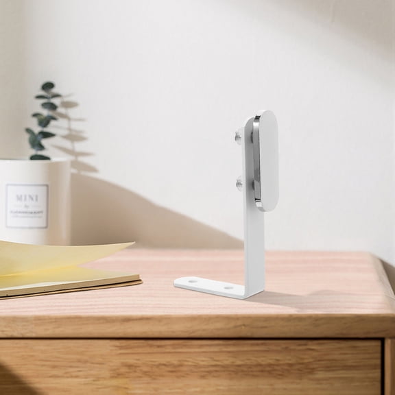 Phenofice L Shaped Desk Partition Clip White Desktop Screen Holder for Organized Workspace