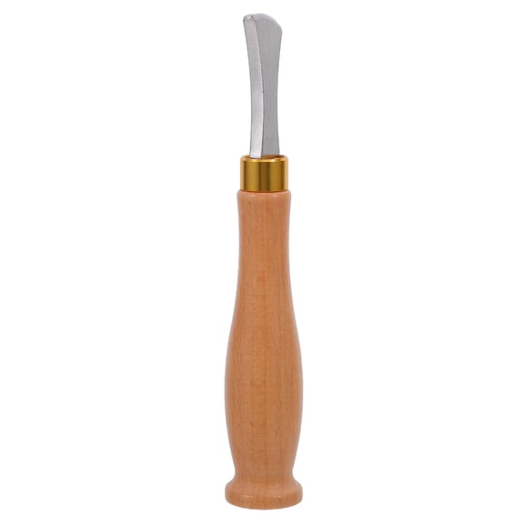 Phenofice Leatherworking Edge Creaser Tool with Stainless Steel Blade and Wood Handle for Precise Belt Strap Finishing