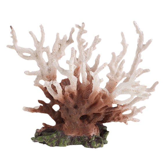 Phenofice Marine Resin Aquarium Coral Reef Ornament Fan Shape for Freshwater Fish Tank Decor