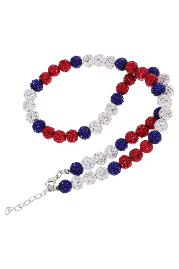 Men Rhinestone Beaded Necklace Stylish Multi Color Neck Chain for Decorative Wear and Trendy Fashion
