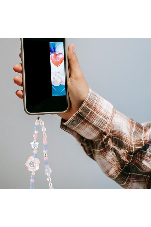 Cute Beaded Phone Chain Multi-Color Compatible with Multiple Devices