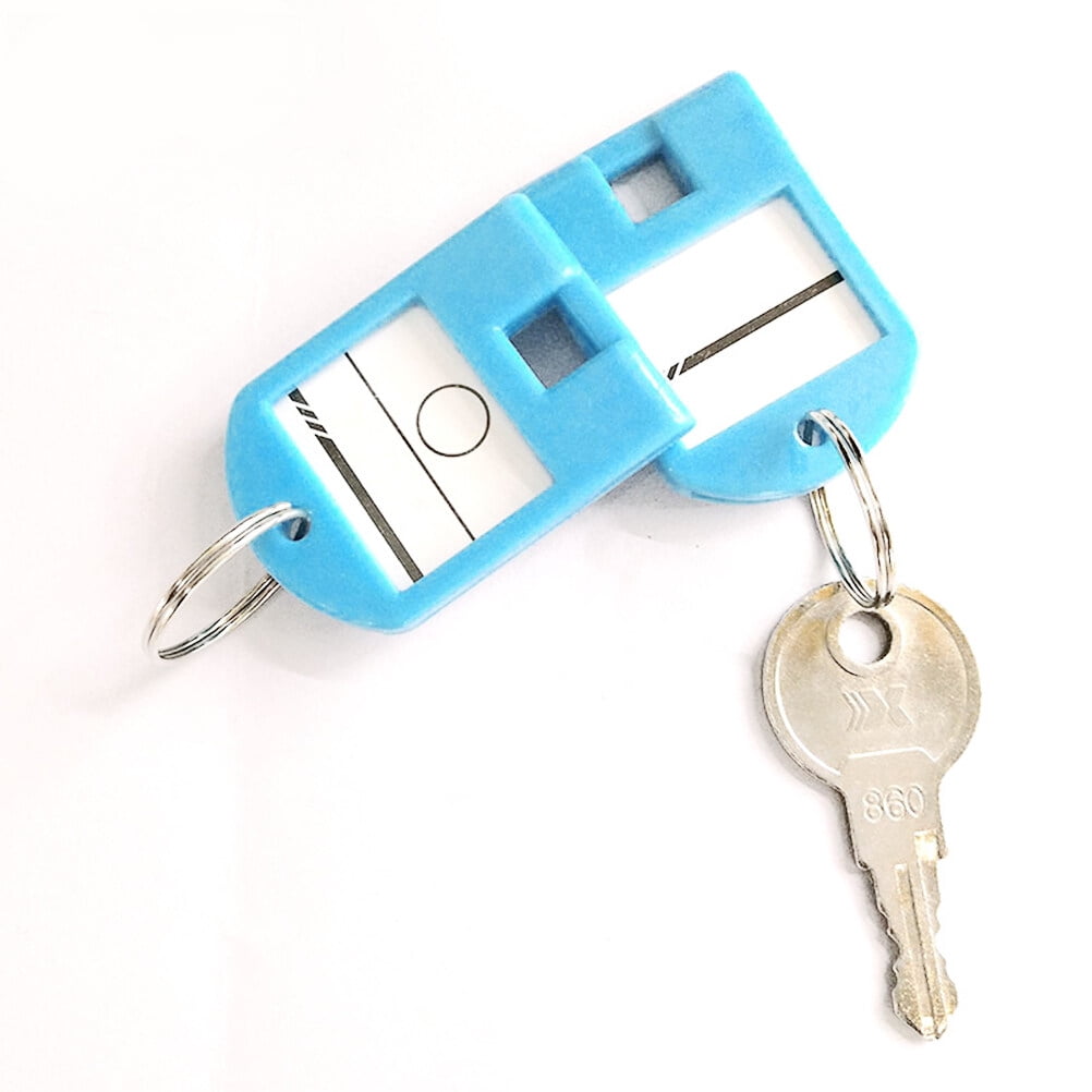 Phenofice Multi-color Plastic Key Tags with Split Ring and Window Label ...