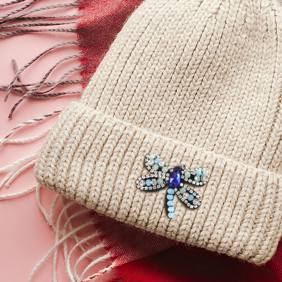 Phenofice Blue Beaded Dragonfly Patch DIY Applique for Clothing Embellishment