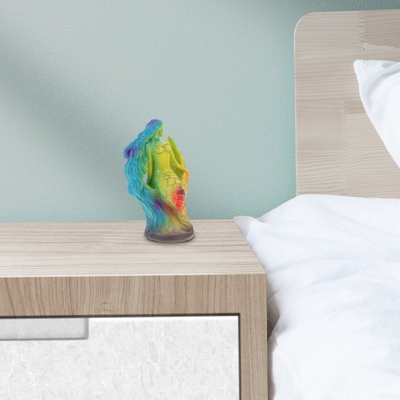 Phenofice Unique Mermaid Table Lamp Resin Modern LED Bedside Lamp for Home Use