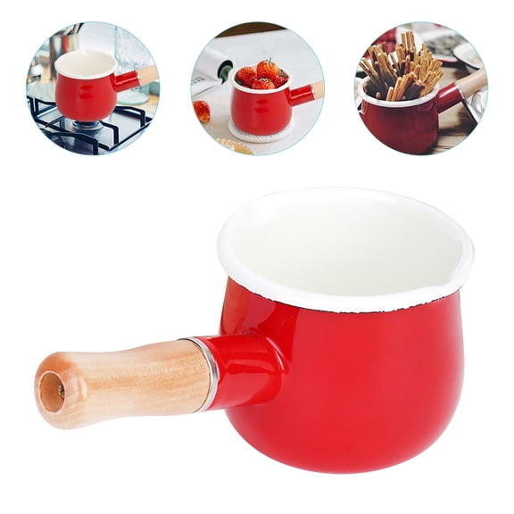 Phenofice Red Non-Stick Enamel Pot for Cooking Soup and , 1-Set Cookware for Family Use