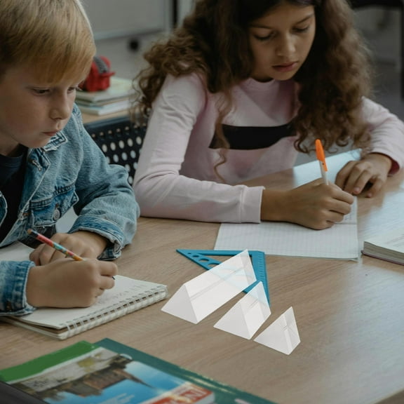 Phenofice Optical Glass Triangle Prism 3Pcs for Light Dispersion Photography Projects High Precision