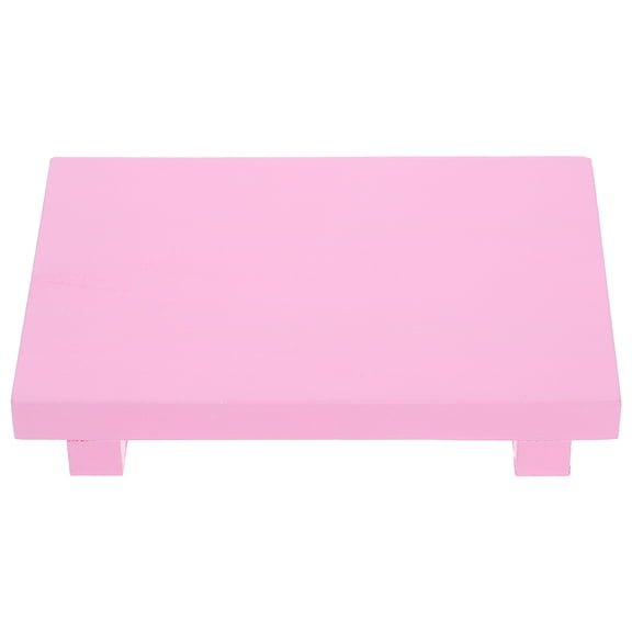 Phenofice Pink Wood Vanity Soap Board Multifunctional Display Easy to Clean Kitchen Use 1Pack 9.04X5.89X1.49In
