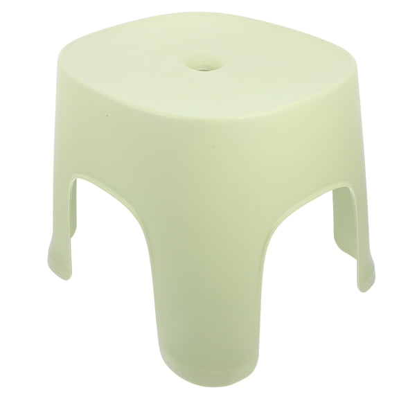 Phenofice Plastic Foot Stool for Home with Nonslip Design Light Green PVC Compact Step Stool