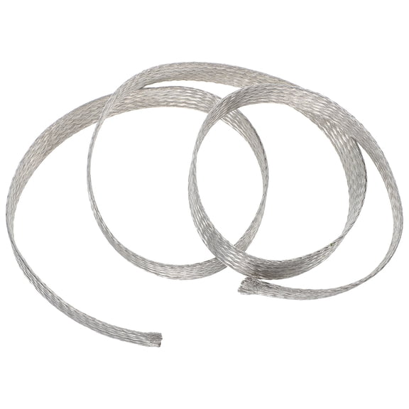 Phenofice Plated Silver Copper Braided Shielding Sleeve Expandable Flat Copper Grounding Braid for Industrial Use