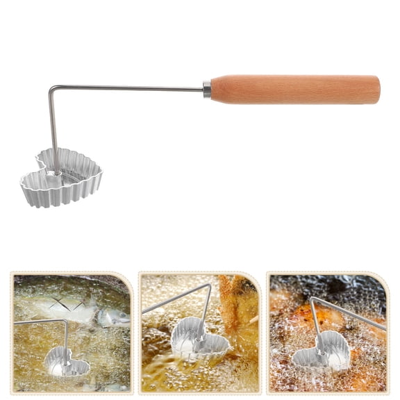 Phenofice Plated Silver Kitchen Frying Mold for DIY Fried Foods Camping Baking with Creative Shrimp and Radish Design