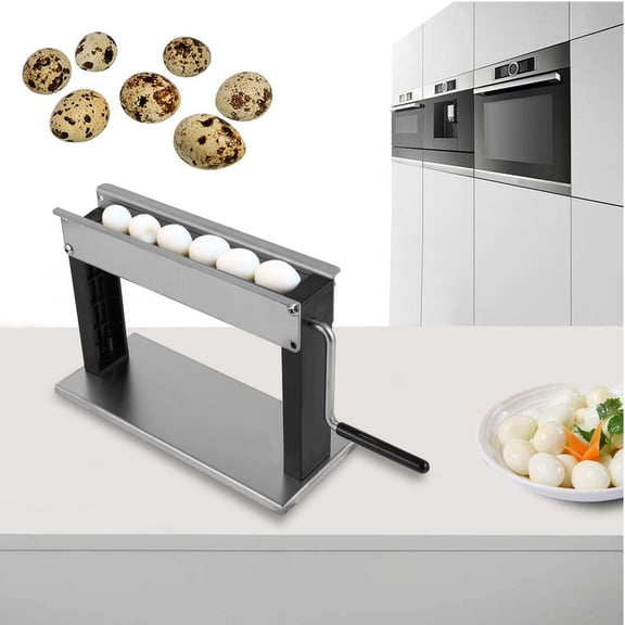 Phenofice Portable Quail Peeler, Hand Crank Shelling Machine, Household Manual Peeling Tool, Plated
