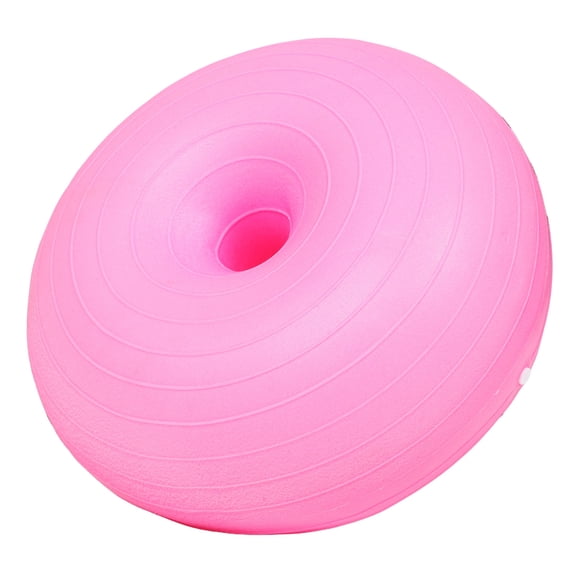 Phenofice Portable Pink Inflatable Exercise Ball for Pilates and Balance Fitness with Thick PVC Material