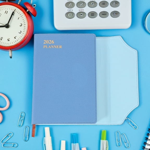 Phenofice Undated Weekly Planner Notebook Sky Blue Portable Office Travel Diary with Thick Ink Resistant Paper