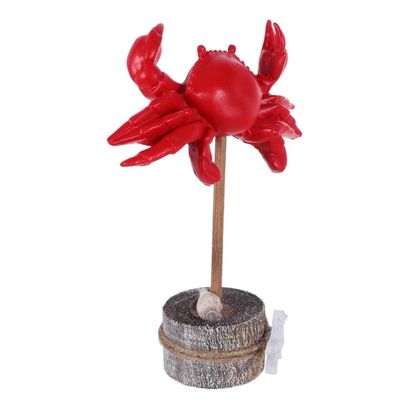 Phenofice Waterproof Red Resin Hermit Crab Figurine for Bathroom and Living Room