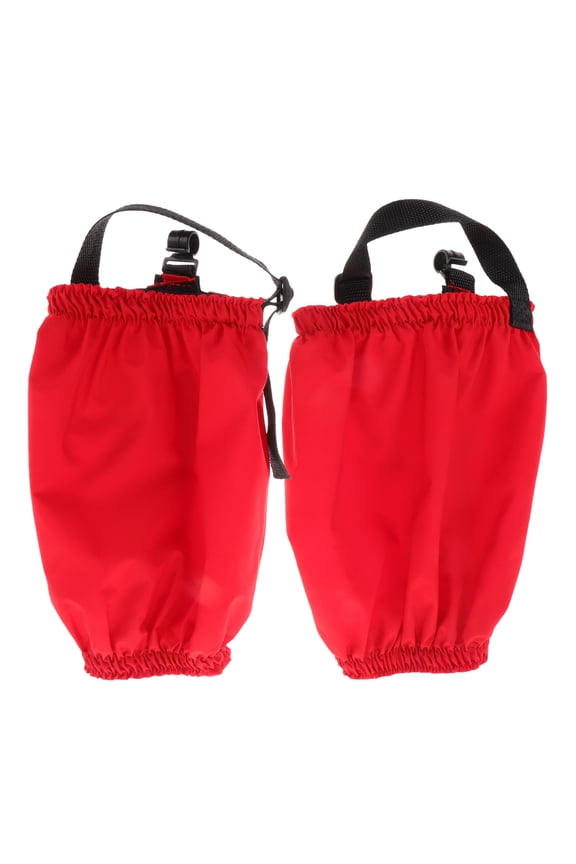 Ankle Covers for Boots Waterproof Legs Gaiter Nylon Red 1 Pair