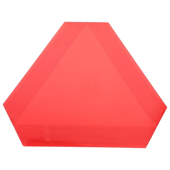Phenofice Red Reflective Slow Moving Vehicle Sign, Metal Triangle Safety Warning Emblem for Tractor, Trailer, Farm Vehicle