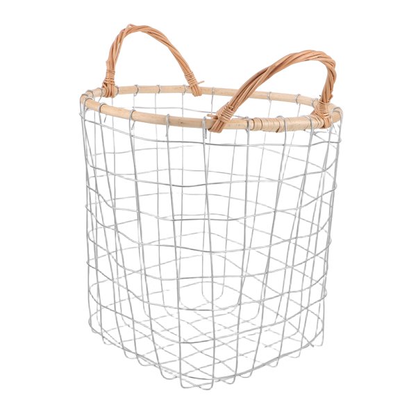 Phenofice Round Metal Clothes Hamper with Open Wire Design for Bedroom Or Laundry Use