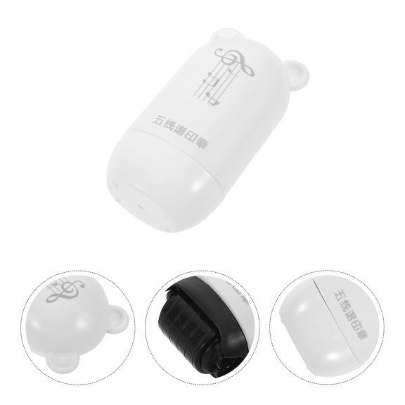 Phenofice White Music Rolling Stamp Five Lines Staff Maker with Guitar Chord Seal for Decoration