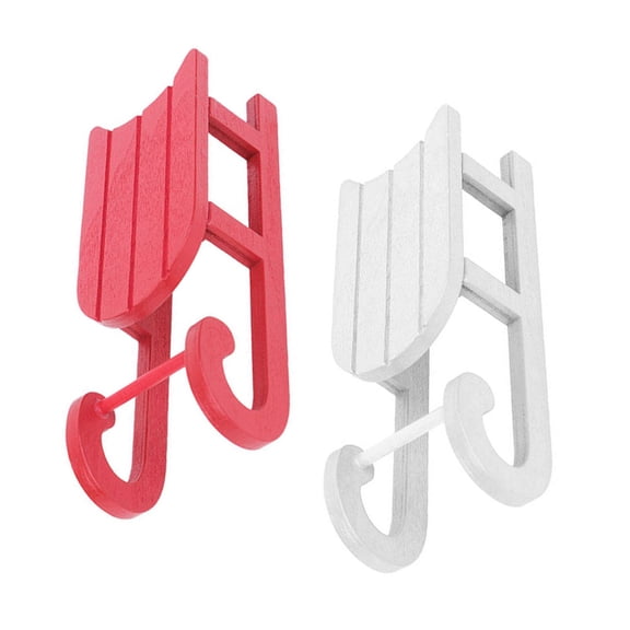 Phenofice Sleigh Table Centerpiece 2Pcs Mini Sled Decorations for Background Photo Shoot