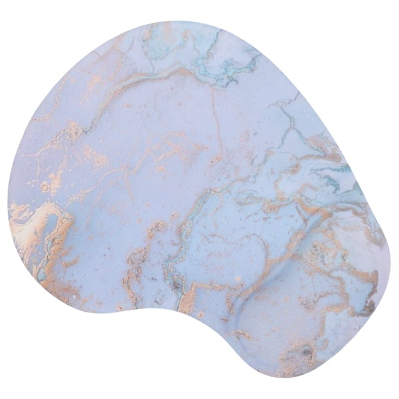Phenofice Sky-Blue Polyester Sponge Marble Mouse Pad with Wrist Support for Computer Use