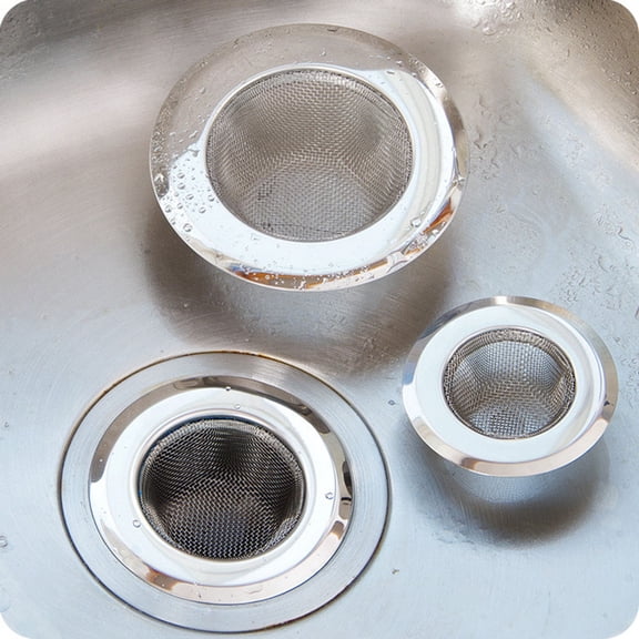 Phenofice Plated Silver Stainless Steel Mesh Sink Strainer with Micro Perforations for Kitchen