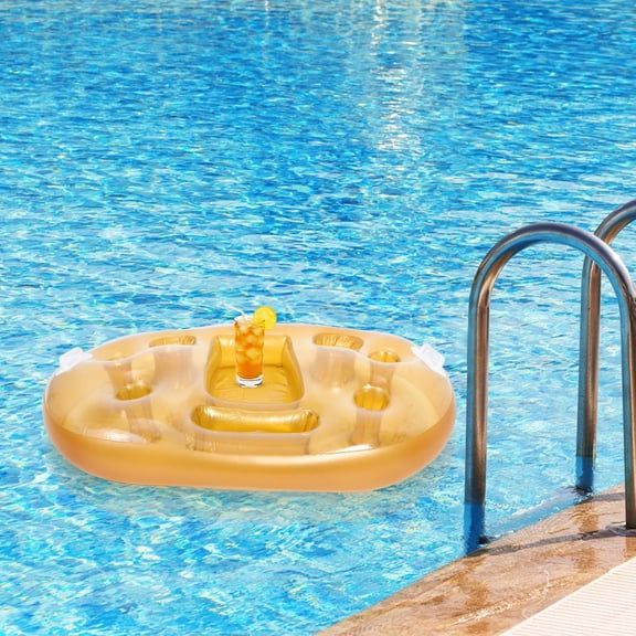 Phenofice Strawberry Shaped Tropical Theme Inflatable Cup Coaster for Pool Party 1Pcs 98.0X60.0X4.0in