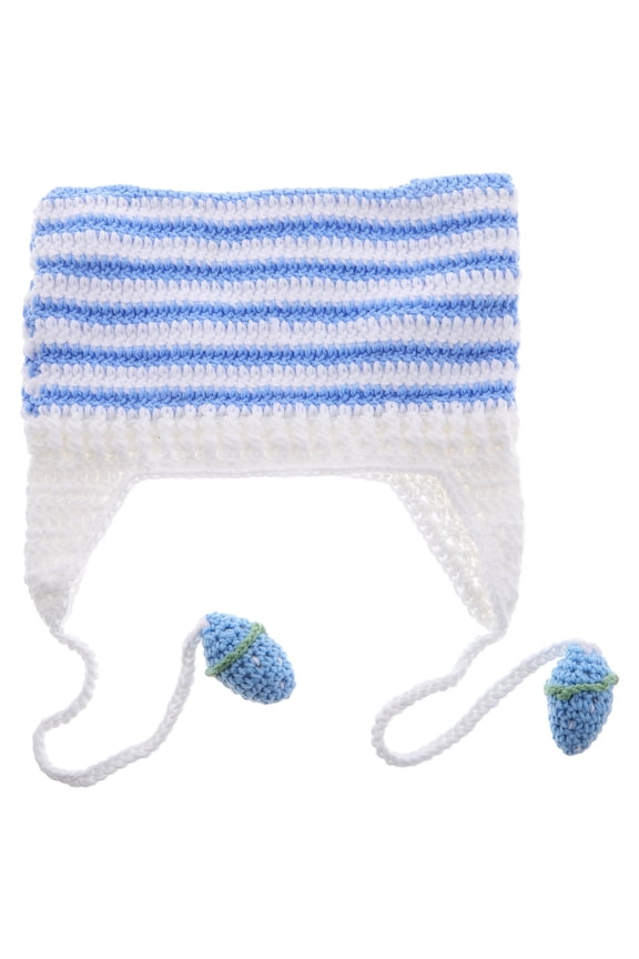 Striped Cat Ear Beanie Hat for Winter Soft Knitted Cap with Earflap Protection Multi Color