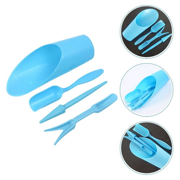 Phenofice Succulent Planting Tools Kit 1 Set Portable Garden Tool Set Blue PP 5.5X0.7X0.7In