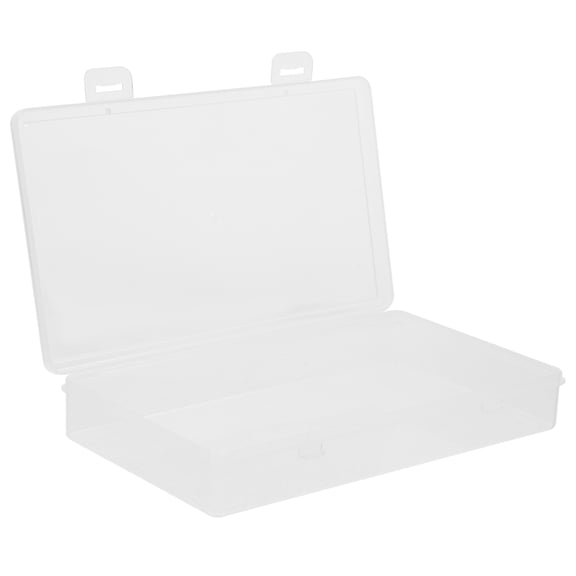 Phenofice Transparent PP Cash Collection Box with Clear Lid, Stackable, for Event Ticket Organizer
