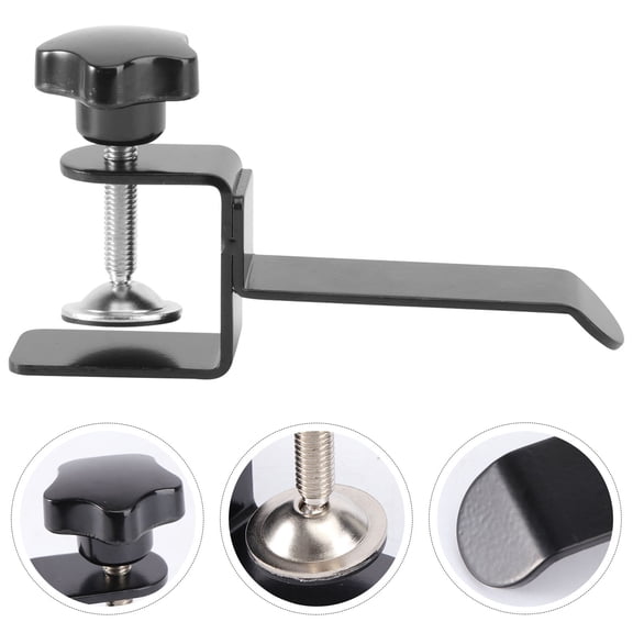Phenofice Black Aluminum Alloy Universal Headset Holder - Ideal for Home, Office, Gaming, or Cyber Cafe Use