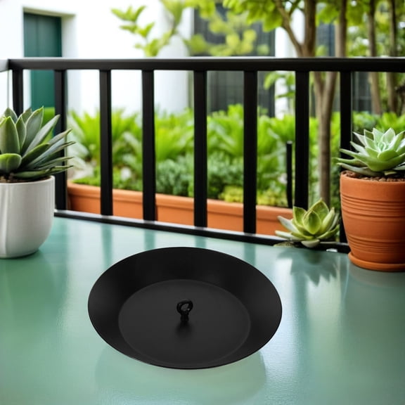 Phenofice Versatile Black Rain Chain Basin for Outdoor Water Catching and Decorative Fountain Display