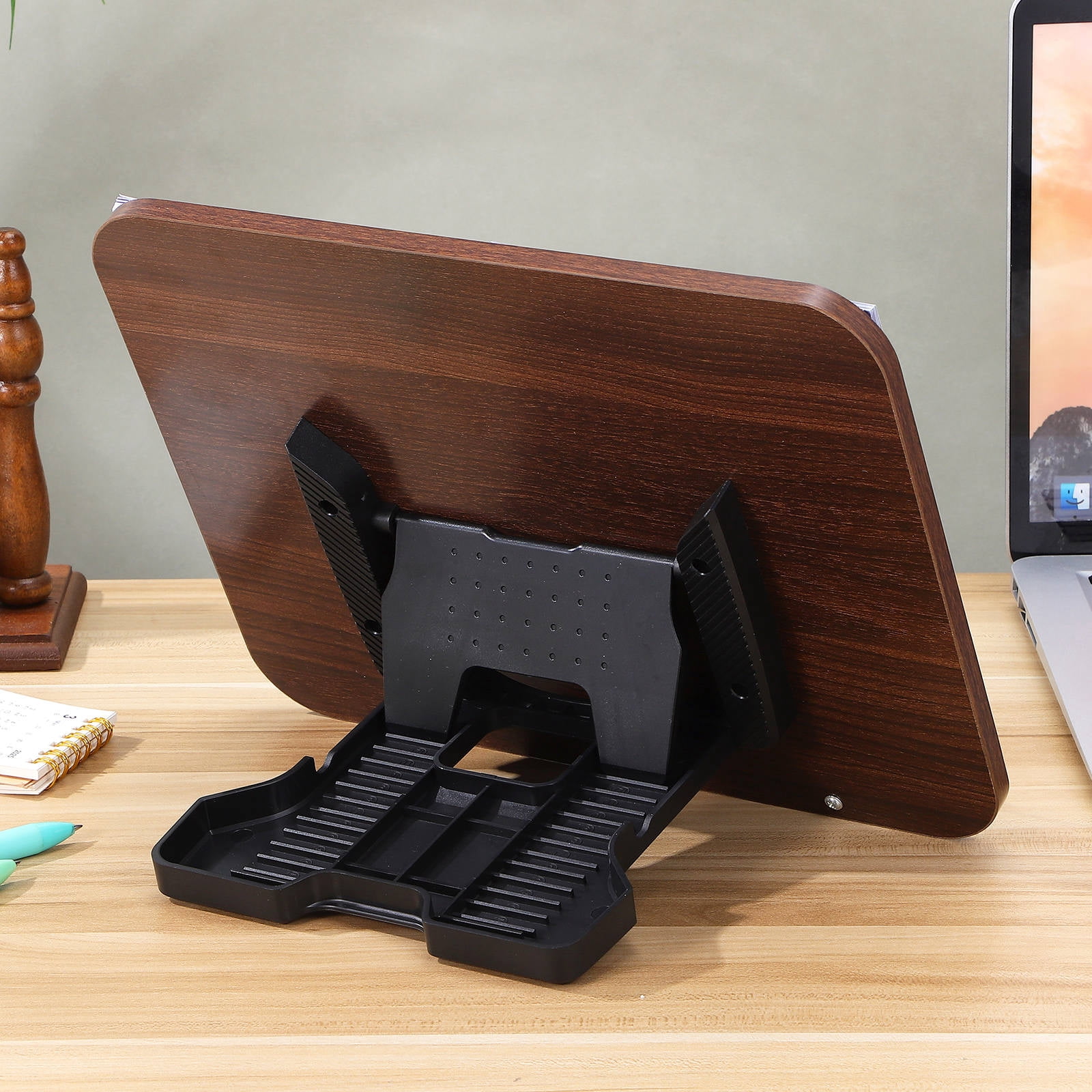 Phenofice Walnut Adjustable Book Stand with Multi Angle Reading Rack ...