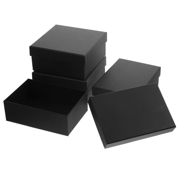 Phenofice Wedding Favour Boxes present Wrapping Box Black Elegant 4Pcs 17x12x6in