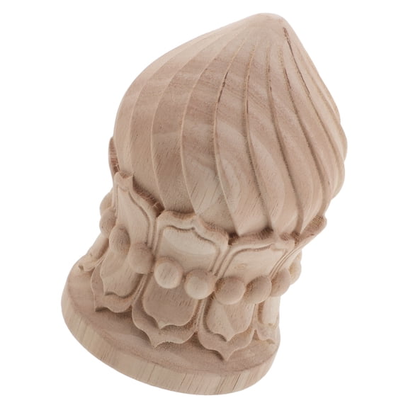 Phenofice Decorative Wood Carved Finial Post for Fence, Gate Toppers, and Lamp Shade Fittings