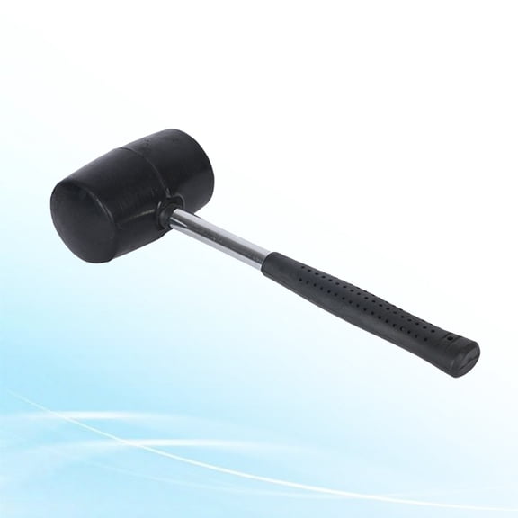 Phenofice Woodworking Steel Handle Rubber Hammer Black Ball Head Comfortable Grip