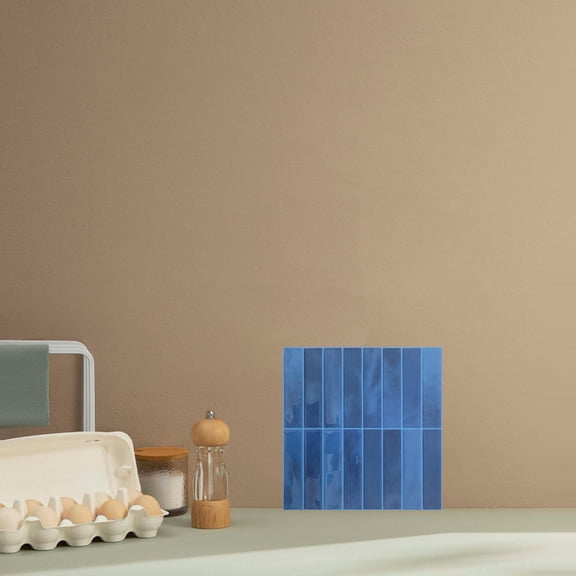 Phenofice Backsplash Tile Peel and Stick Self-Adhesive Sticker Blue 1 Sheet