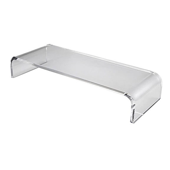 Phenofice White Acrylic Monitor Riser Stand 40x20x10cm Computer Desk Accessory 1 Pack