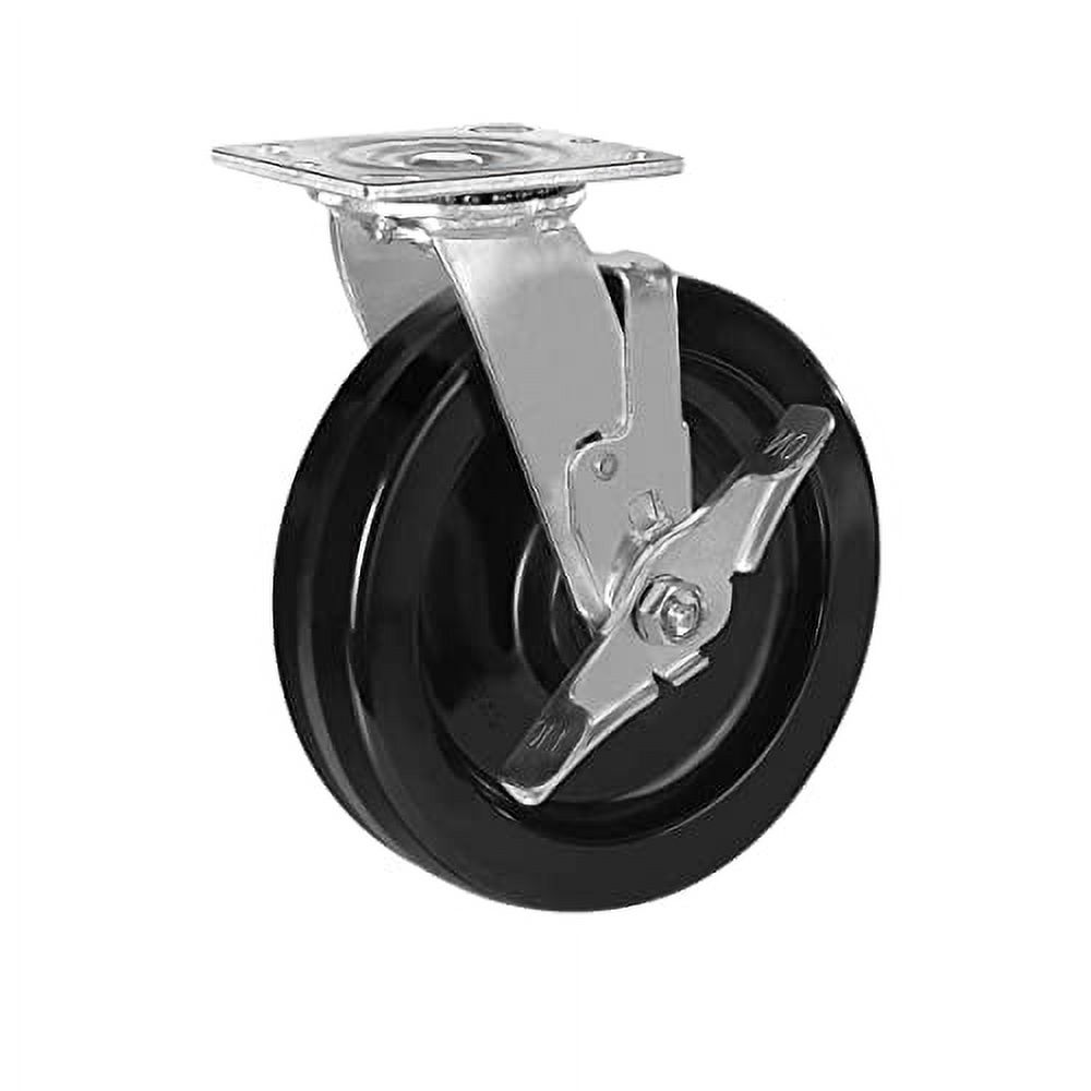 Phenolic Wheel Top Plate Swivel Caster With Bearing Side Lock Brake