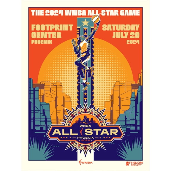 Phenom Gallery 2024 WNBA All-Star Game 18" x 24" Serigraph