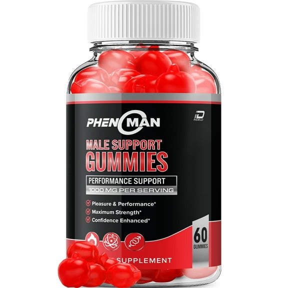 Phenoman for Men Gummies - Phenman Maximum Performance, Phenoman Overall Daily Health, 60 Gummies